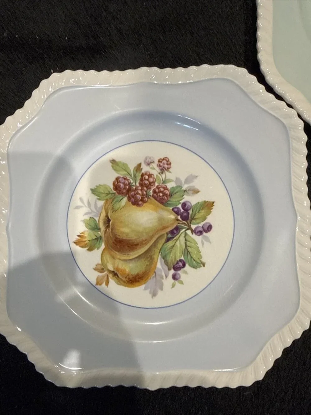 7 CALIFORNIA Pastel Fruit Square Salad Plates 7 5/8
